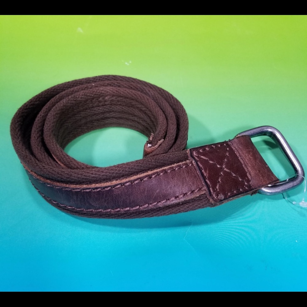 NWT Aeropostale Belt Style #9714 Brown Dress Casual Unisex Woven Leather Detail
